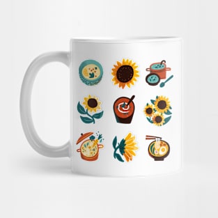 Soup and Sunflowers Mug